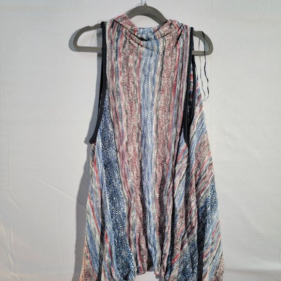 NWT Style & Co Multicolor 100% Acrylic Vest Sleeveless Knitted Fringe-Trim Sz XL - Picture 3 of 8